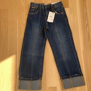 Zara kids, folded up straight jeans, size 9